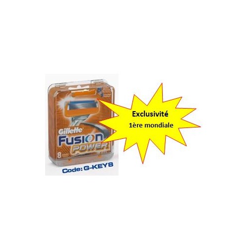 Boîtier Antivols pour 8 lames de rasoirs- Fusion Power  G-key8
