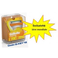 Boîtier Antivols pour 12 lames de rasoirs- Fusion Power  G-key12